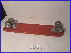 19 Roller Derby Bun Board Vintage 1950's Era Steel Wheels Wood Skateboard