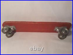 19 Roller Derby Bun Board Vintage 1950's Era Steel Wheels Wood Skateboard