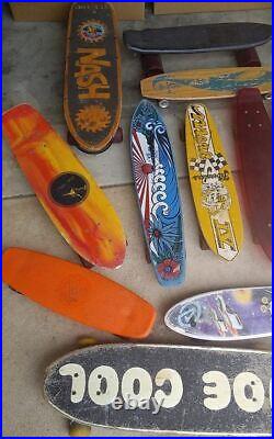 28 vtg old used 1960s 1970s 1980s 1990 Skateboard Lot Hobie GT Coyote Nash Shark