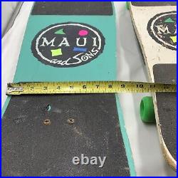 2 VTG OG Maui and Sons California Sharkley Brothers Skateboard Complete Boards