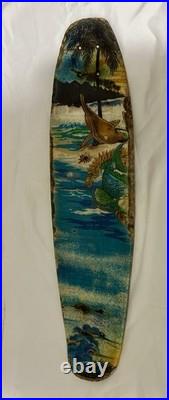 3 Vintage D&L Products Trickray MOTO BOARD Skateboard Fiberglass Tropical Theme