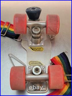 70s Rare Tracker Trekker's Skateboard Trucks Roller Skates Rainbow Strap