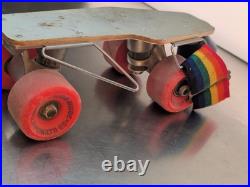 70s Rare Tracker Trekker's Skateboard Trucks Roller Skates Rainbow Strap