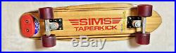 70s Vintage Sims Taperkick Skateboard, Bennett Pro, Pure Juice, Great Condition