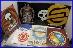 7 Vintage Skateboard file folders-Birdhouse, Element, Blind, Santa Cruz, World, Zero