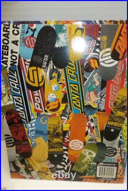 7 Vintage Skateboard file folders-Birdhouse, Element, Blind, Santa Cruz, World, Zero