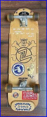 80's Vintage Z-Flex Pig P. O. P. (Pacific Ocean Pier) Skateboard. Sims Dogtown