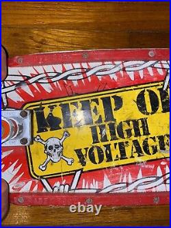 80s Sure Grip KEEP OFF HIGH VOLTAGE Skateboard Deck Powell Peralta Dogtown Sims