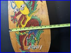 80s vintage skateboard Sports Kids Alien/Dragon In Great Shape. Bearings Are A+