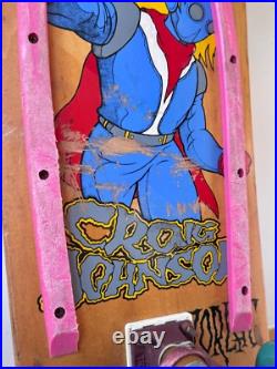 86 Craig Johnson Zorlac Old School OG Superhero Skateboard Alva Peralta Vtg Rare