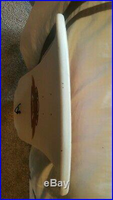 86 Vintage Tony Hawk Bottle Nose Powell Peralta Skateboard Deck White/Pink NOS