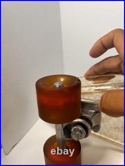 ACRYLIC CLEAR Mini 22 SKATEBOARD with LED LIGHTS ON WHEELS. Bonus Mini Board