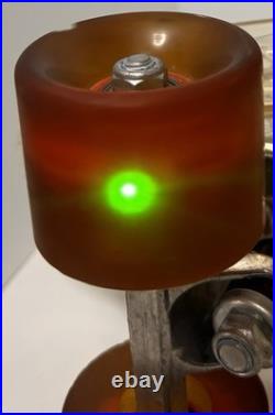 ACRYLIC CLEAR Mini 22 SKATEBOARD with LED LIGHTS ON WHEELS. Bonus Mini Board