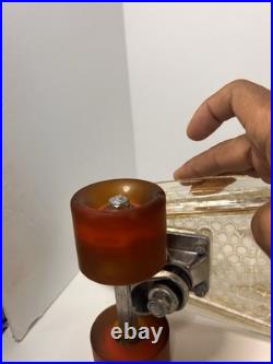 ACRYLIC CLEAR Mini 22 SKATEBOARD with LED LIGHTS ON WHEELS. Bonus Mini Board