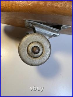 Antique Vintage 1950s 50s Surf-n-Ski Skateboard Fox Mfg Wood Wooden Metal Wheels