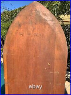 Antique Wood Surfboard Plank Wave Rider Board