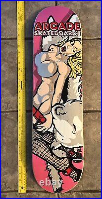 Arcade Skateboards Deck Strippers Scratch Off Blind Anna Nicole Boobs Girl NOS