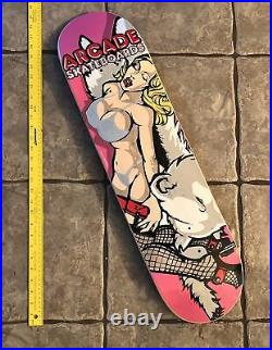 Arcade Skateboards Deck Strippers Scratch Off Blind Anna Nicole Boobs Girl NOS