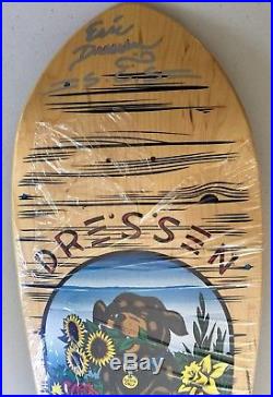 Autographed Santa Cruz Eric Dressen Doghouse Vintage Skateboard Deck Reissue