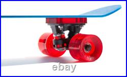 BANZAI Skateboard Deck Trucks Wheels Ruby Red Risers Bearings Blue 28 NEW