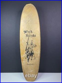 Black Knight Vintage Wooden Skateboard Sport Fun Clay Wheels