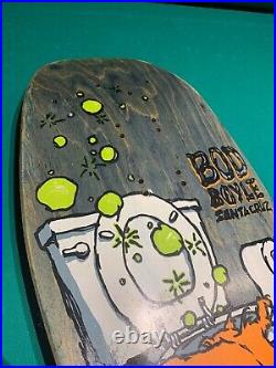 Bod Boyle Santa Cruz Sick Cat Teal Rare Color Original 1990 Used Skateboard Deck