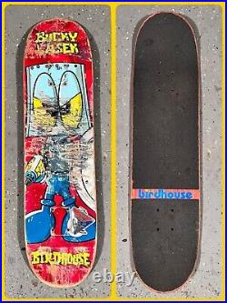 Bucky Lasek 1998 Birdhouse Martian Skateboard Deck Good used condition Red