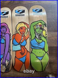 Consolidated Skateboards Hurt Girls Hand Screened Skateboard Set Todd Bratrud