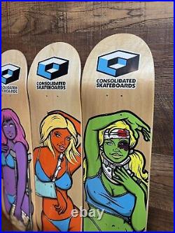 Consolidated Skateboards Hurt Girls Hand Screened Skateboard Set Todd Bratrud