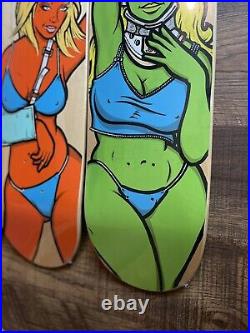 Consolidated Skateboards Hurt Girls Hand Screened Skateboard Set Todd Bratrud