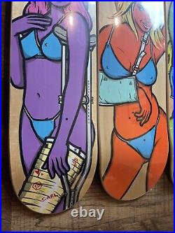 Consolidated Skateboards Hurt Girls Hand Screened Skateboard Set Todd Bratrud