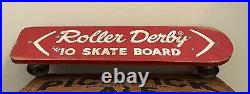 Cool Vintage 50's-60's Roller Derby #10 Skateboard 19