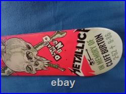 Custom One of A Kind Metallica Cliff Burton Tribute Skateboard Deck 8.25