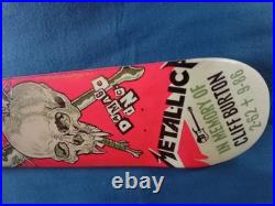 Custom One of A Kind Metallica Cliff Burton Tribute Skateboard Deck 8.25
