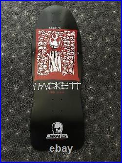 Dave Hackett Iron Cross Skateboard Deck Skull Skates Reissue OG Shape Red White