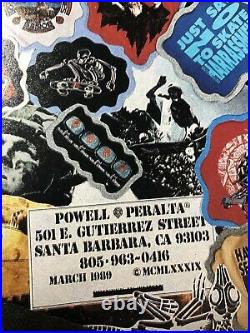 Deadstock NOS Bones Brigade Powell Peralta Poster 1989