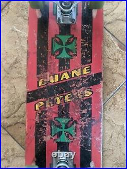 Duane Peters Green Cross Very Rare Early 90s Skateboard Deck Venture Trucks