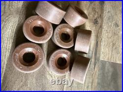 FO-MAC Kwitite Vintage Classic Skate Wheels Brown Color Complete Set of 8