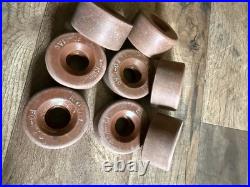 FO-MAC Kwitite Vintage Classic Skate Wheels Brown Color Complete Set of 8
