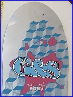 G&S Gordon And Smith Foil Tail Vintage Skateboard Deck Reissue Rare Silver