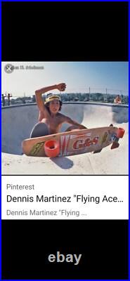 G&S Rare #6 of 10 Gold EditionFlying Aces Skateboard Signed By Dennis Martinez