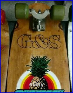 G&s Gordon & Smith Pine Design Vintage Skateboard