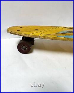 Hang Ten Skateboard Fiberglass With Trucks and Wheels Great Vintage Wall Hanger