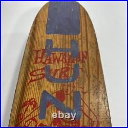 Hawaiian Surf Wooden Skateboard No 7 21 Metal Masters Union Philly
