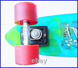 Heritage 1970's Fiberglass Skateboard ACS 500 Trucks Park Rider Logan 5 Wheels