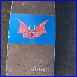 Iron Maiden Vintage Complete Skateboard Blue Graphic Deck Yellow Rails