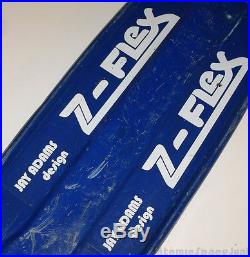 JAY ADAMS Z-FLEX SKATEBOARD DECK VINTAGE 1970s OLD-SCHOOL BLUE FIBERGLASS