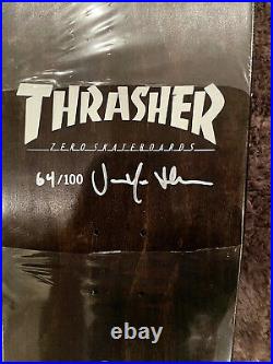 Jamie thomas signed skateboard Thrasher Magazine Cover