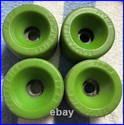 Kryptonics 70mm Skateboard Wheels GREEN VINTAGE 2nd GENERATION Washer