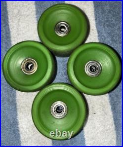 Kryptonics 70mm Skateboard Wheels GREEN VINTAGE 2nd GENERATION Washer